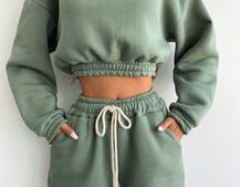 Базовый костюм на флисе с объемными капюшоном Базовый костюм на флисе с объемными капюшоном | PUSHKA SHOP