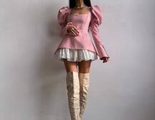 Сукня з об'ємними рукавами + спідниця з воланами | PUSHKA SHOP