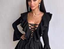 Сукня з з воланами на ґудзиках Сукня з з воланами на ґудзиках | PUSHKA SHOP