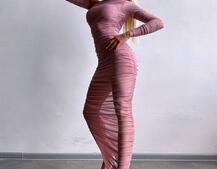 Сукня міді з драпіруванням   | PUSHKA SHOP