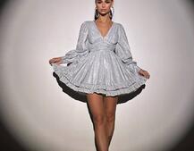 Сукня із пишною подвійною спідницею та драпіруванням  | PUSHKA SHOP