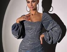 Сяючий комплект: корсет + спідниця міні з драпіруванням  | PUSHKA SHOP