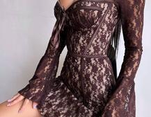 Мереживна сукня міні з чашечками    | PUSHKA SHOP