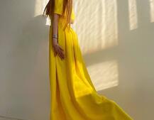 Платье-макси с разрезом Платье-макси с разрезом | PUSHKA SHOP