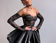 Комплект : мереживний корсет  з чашечками+ спідниця балон  | PUSHKA SHOP