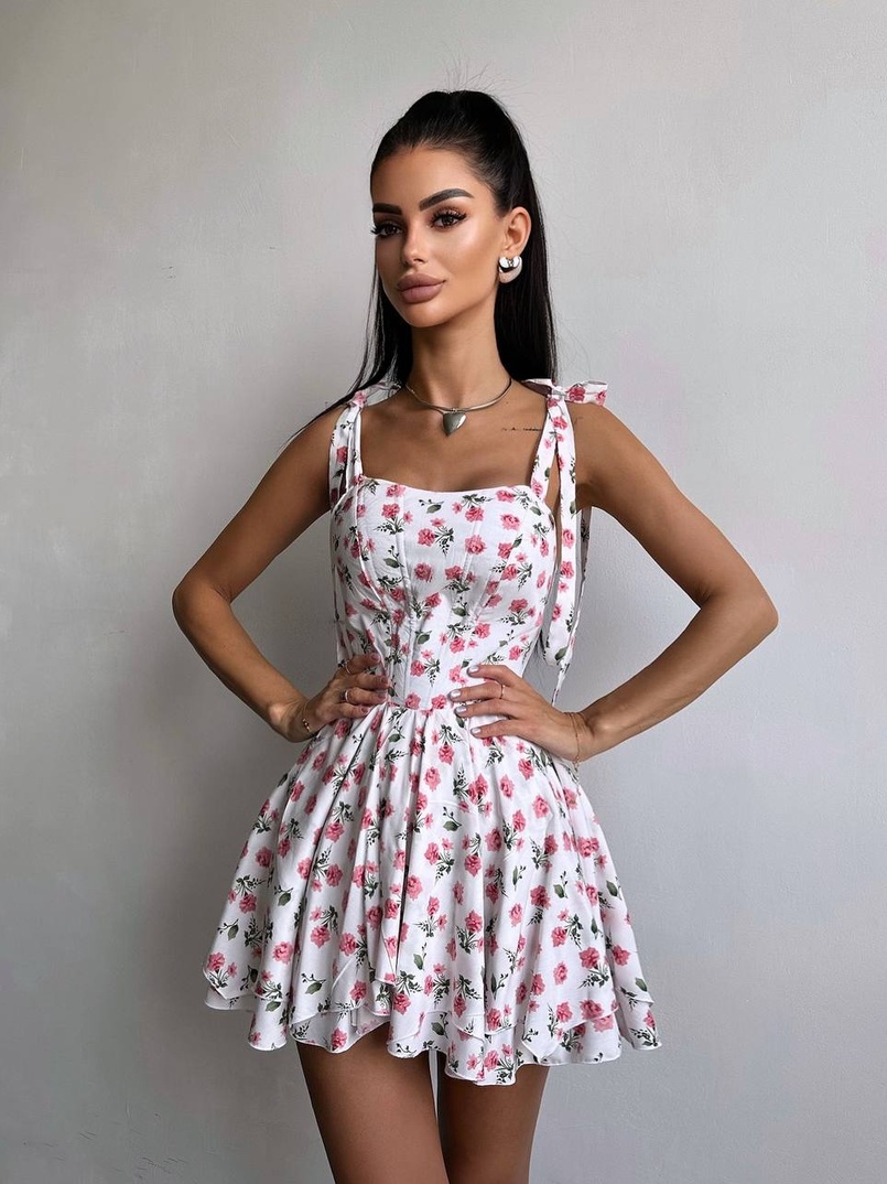 Корсетна сукня з подвійною спідницею  | PUSHKA SHOP