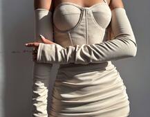 Корсетна сукня міні з філіжанками  Корсетна сукня міні з філіжанками  | PUSHKA SHOP