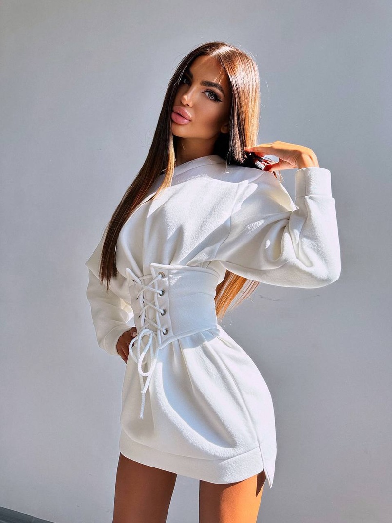 Тепле затишне худі over-size на флісі + корсет на шнурівці Можна носити з корсетом та без Тепле затишне худі over-size на флісі + корсет на шнурівці Можна носити з корсетом та без | PUSHKA SHOP