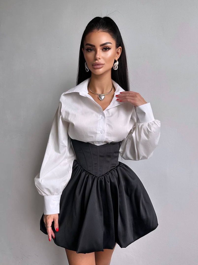 Комплект: сорочка + корсетна спідниця Комплект: сорочка + корсетна спідниця | PUSHKA SHOP