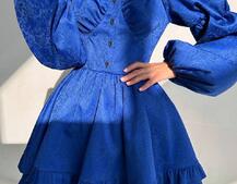 Корсетна сукня  з пишною подвійною спідницею та рюшами  | PUSHKA SHOP