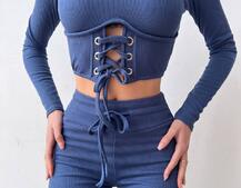 Трикотажний комплект: корсетний топ + легінси | PUSHKA SHOP