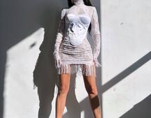 Комплект: мереживна сукня міні + корсет  | PUSHKA SHOP