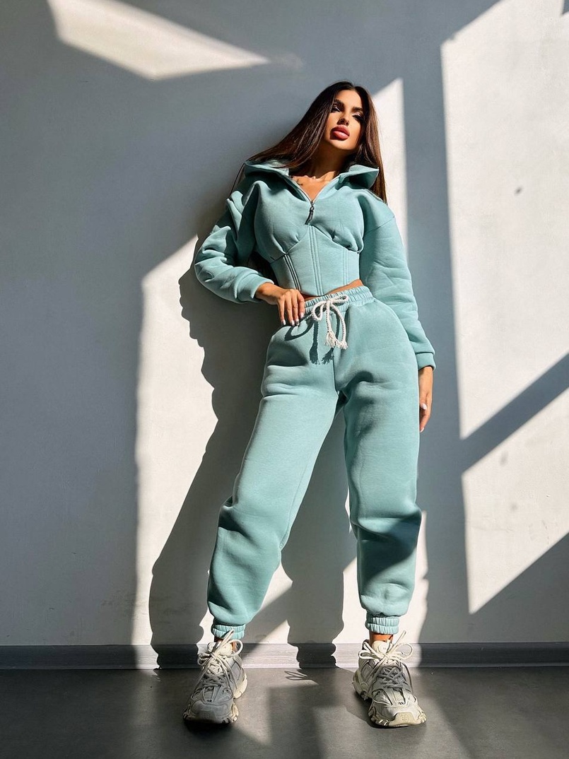 Комплект на флісі : худі з елементами корсету + штани  Комплект на флісі : худі з елементами корсету + штани  | PUSHKA SHOP