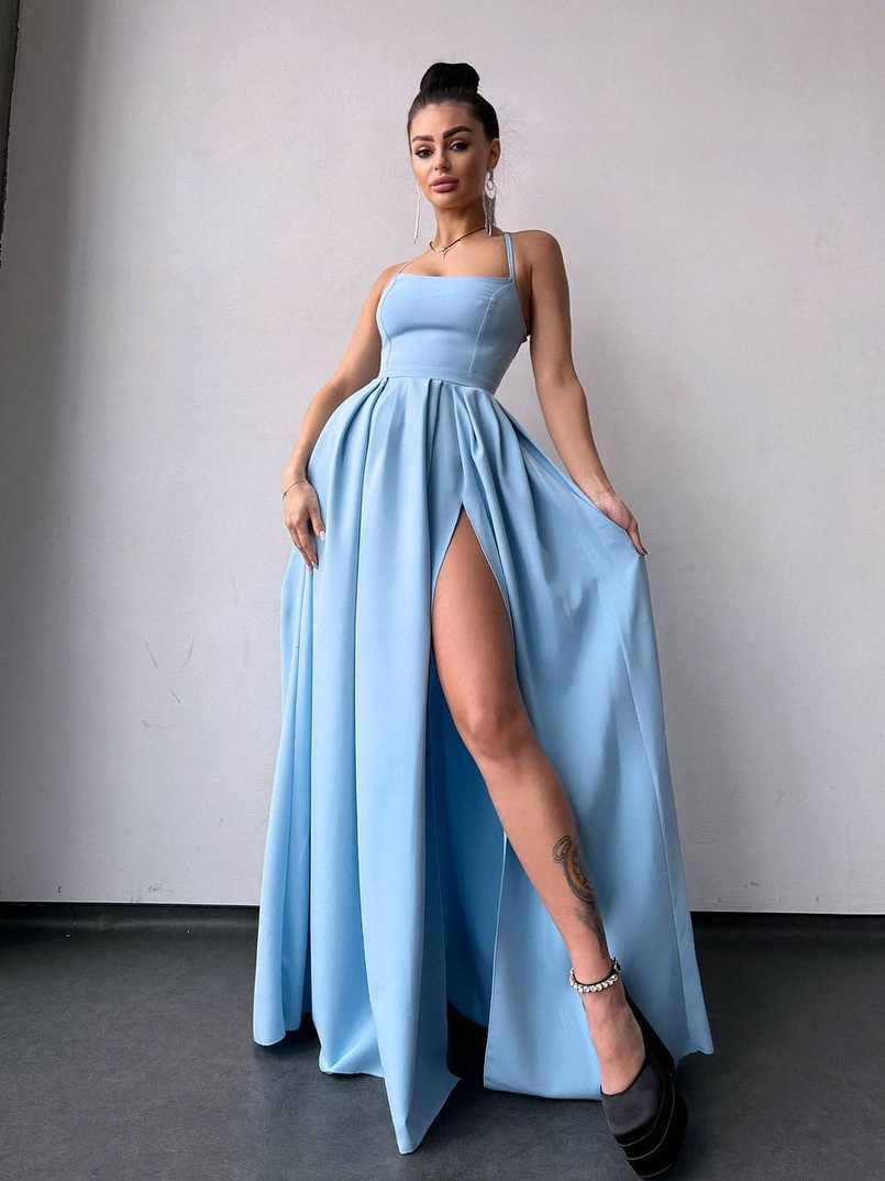 Сукня максі  зі шнурівкою на спинці | PUSHKA SHOP