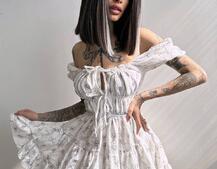 Муслинова сукня з принтом | PUSHKA SHOP