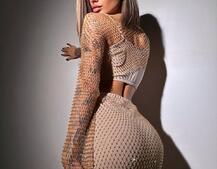 Комплект: топ + спідниця із сіткою зі стразами  | PUSHKA SHOP