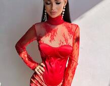 Комплект: мереживна сукня міні + корсет  | PUSHKA SHOP