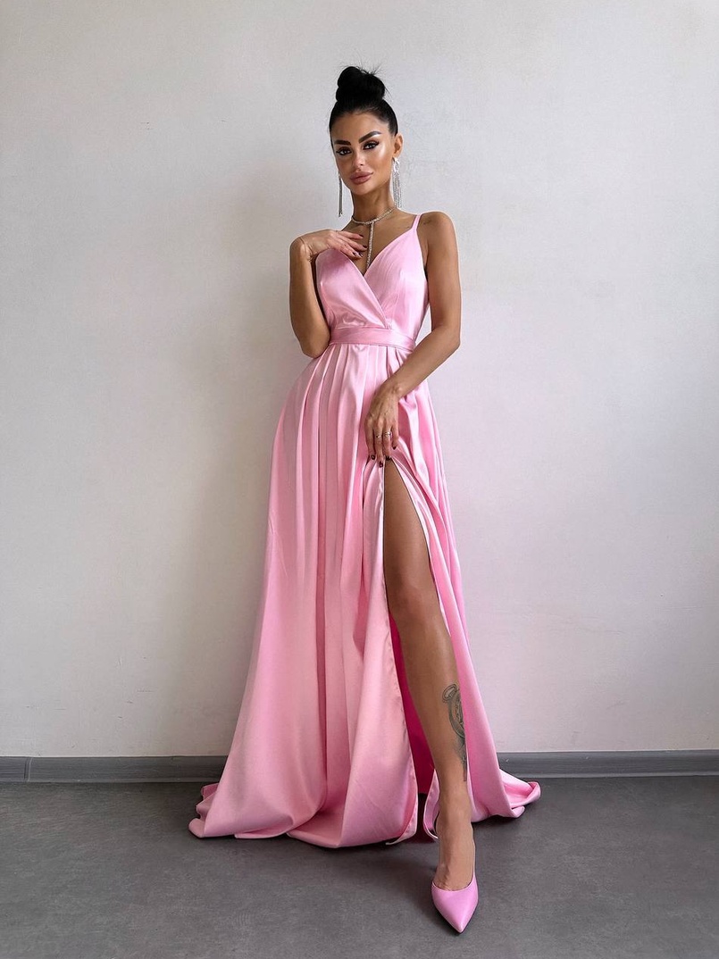 Атласна сукня максі  | PUSHKA SHOP