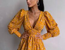 Сукня міні з пишною спідницею та драпіруванням на талії | PUSHKA SHOP