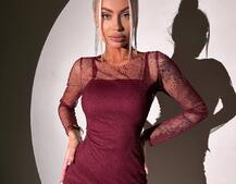 Сукня міні з сяючими стразами | PUSHKA SHOP