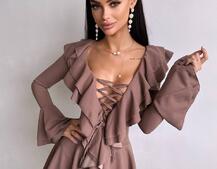 Сукня з з воланами на ґудзиках Сукня з з воланами на ґудзиках | PUSHKA SHOP