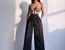 Костюм: піджак на підкладці, штани+ корсет Костюм: піджак на підкладці, штани+ корсет | PUSHKA SHOP