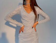 Блискуча сукня з драпіруванням Блискуча сукня з драпіруванням | PUSHKA SHOP