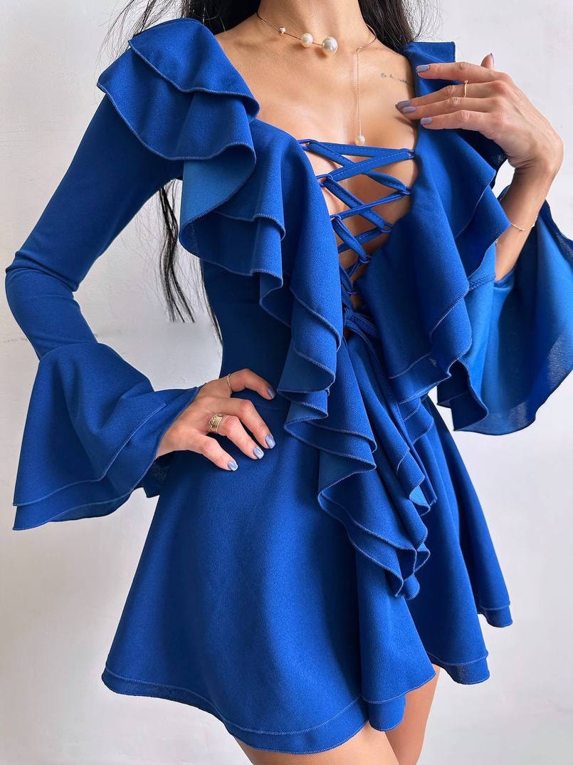 Сукня з з воланами на ґудзиках Сукня з з воланами на ґудзиках | PUSHKA SHOP