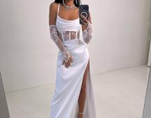 Комплект: корсет+ рукавички + спідниця максі | PUSHKA SHOP