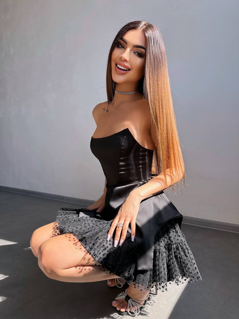 Атласна корсетна сукня  Атласна корсетна сукня  | PUSHKA SHOP