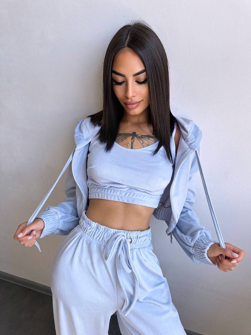 Велюровий комплект трійка  | PUSHKA SHOP