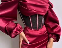 Комплект: корсет, декорований стразами   + спідниця міні з драпіруванням  | PUSHKA SHOP