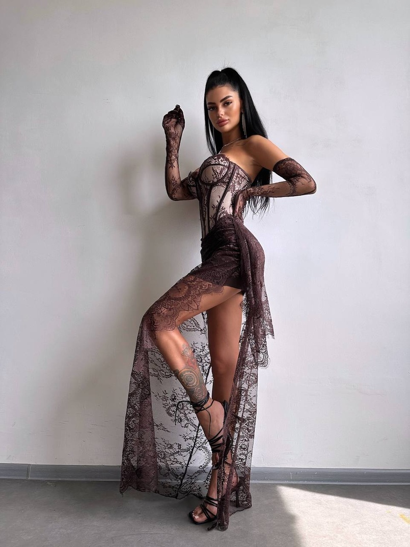Корсетна сукня максі з рукавичками Корсетна сукня максі з рукавичками | PUSHKA SHOP