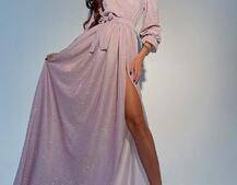 Блестящее платье макси с разрезом Блестящее платье макси с разрезом | PUSHKA SHOP