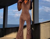 Велюровий комбінезон кльош | PUSHKA SHOP