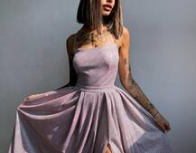 Сяюча сукня максі зі шнурівкою на спинці Сяюча сукня максі зі шнурівкою на спинці | PUSHKA SHOP