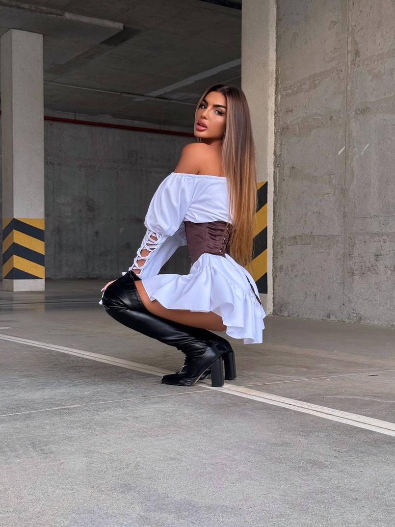 Комплект: Сукня-сорочка + корсет на гачках | PUSHKA SHOP