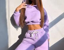 Базовий костюм на флісі з об'ємними капюшоном | PUSHKA SHOP