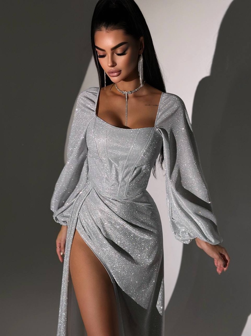 Сяючий комплект: корсет + спідниця максі з драпіруванням Сяючий комплект: корсет + спідниця максі з драпіруванням | PUSHKA SHOP