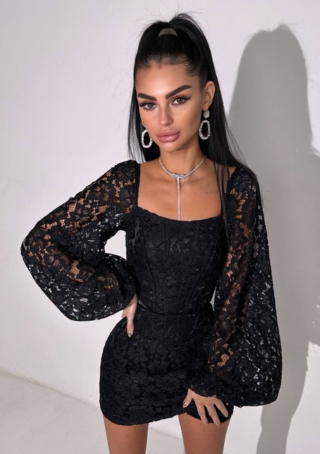 Мереживний комплект: корсет + спідниця міні | PUSHKA SHOP