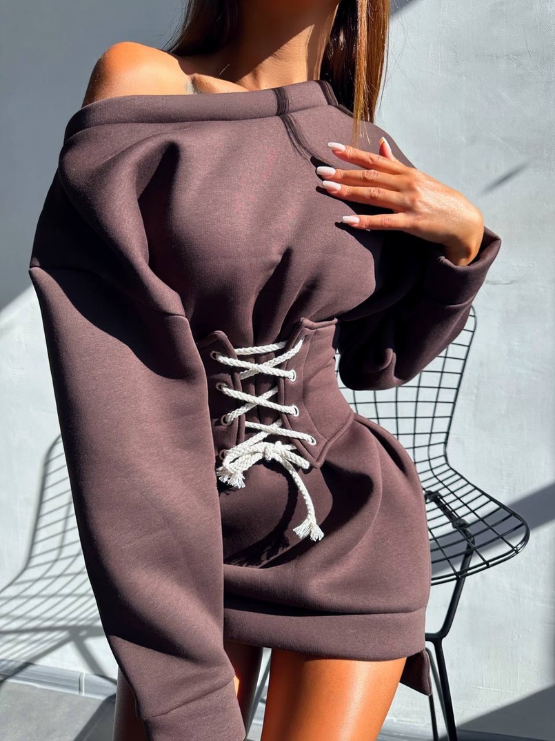 Тепле затишне худі over-size на флісі + корсет на шнурівці Можна носити з корсетом та без Тепле затишне худі over-size на флісі + корсет на шнурівці Можна носити з корсетом та без | PUSHKA SHOP