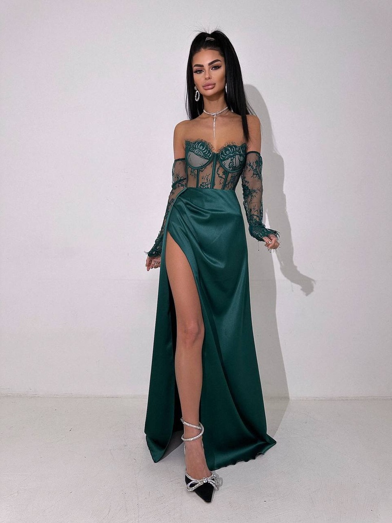 Комплект: мереживний корсет  +  спідниця максі   | PUSHKA SHOP