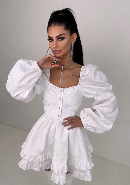 Корсетна сукня  з пишною подвійною спідницею та рюшами  | PUSHKA SHOP