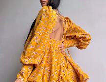 Сукня міні з пишною спідницею та драпіруванням на талії | PUSHKA SHOP