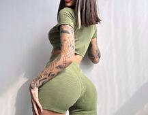 Комплект: топ на ґудзиках + велосипедки | PUSHKA SHOP