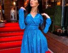 Эффектное платье мини с завязками на талии | PUSHKA SHOP