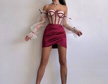 Атласний комплект: корсет + спідниця Атласний комплект: корсет + спідниця | PUSHKA SHOP