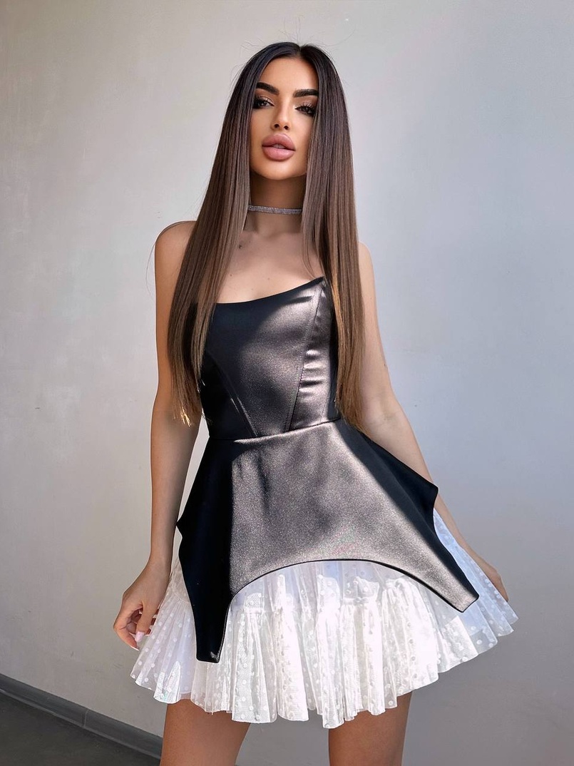 Атласна корсетна сукня  Атласна корсетна сукня  | PUSHKA SHOP