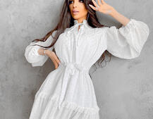 Шифоновое платье с оборками  | PUSHKA SHOP