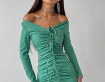 Платье-мини с затяжкой Платье-мини с затяжкой | PUSHKA SHOP